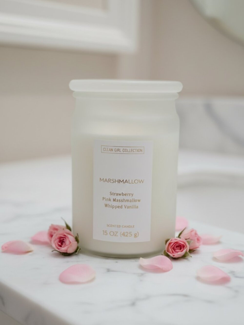 Marshmallow Scented Candle • Clean Girl Collection • 15 oz